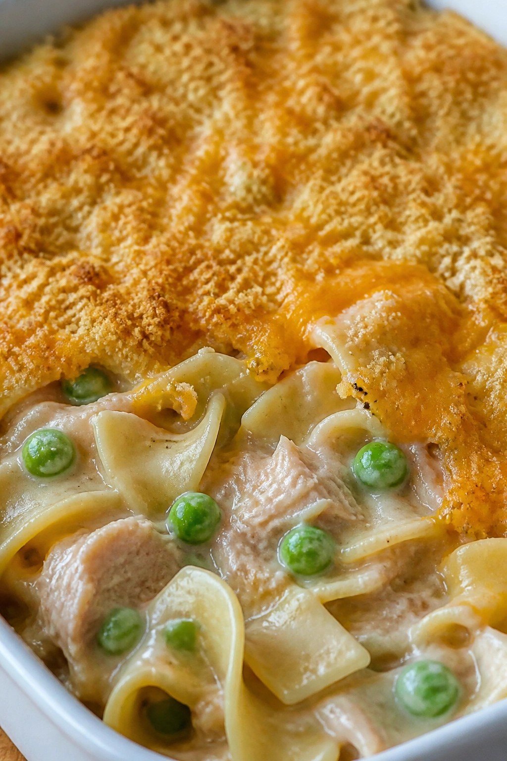 Creamy Tuna Noodle Casserole with Peas