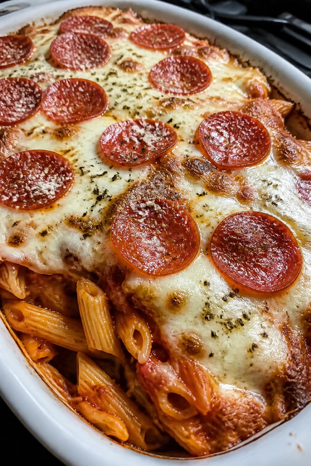 Pepperoni Pizza Pasta Casserole