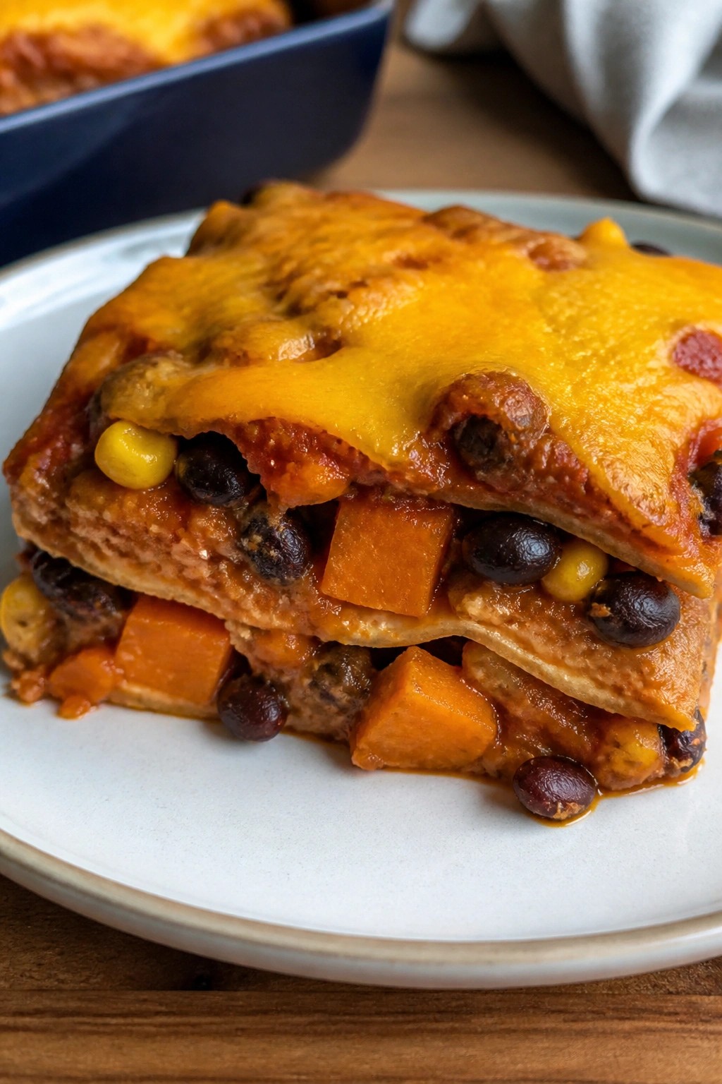 Sweet Potato and Black Bean Enchilada Casserole