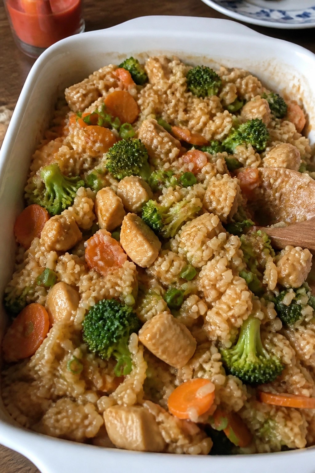 Teriyaki Chicken and Vegetable Rice Casserole