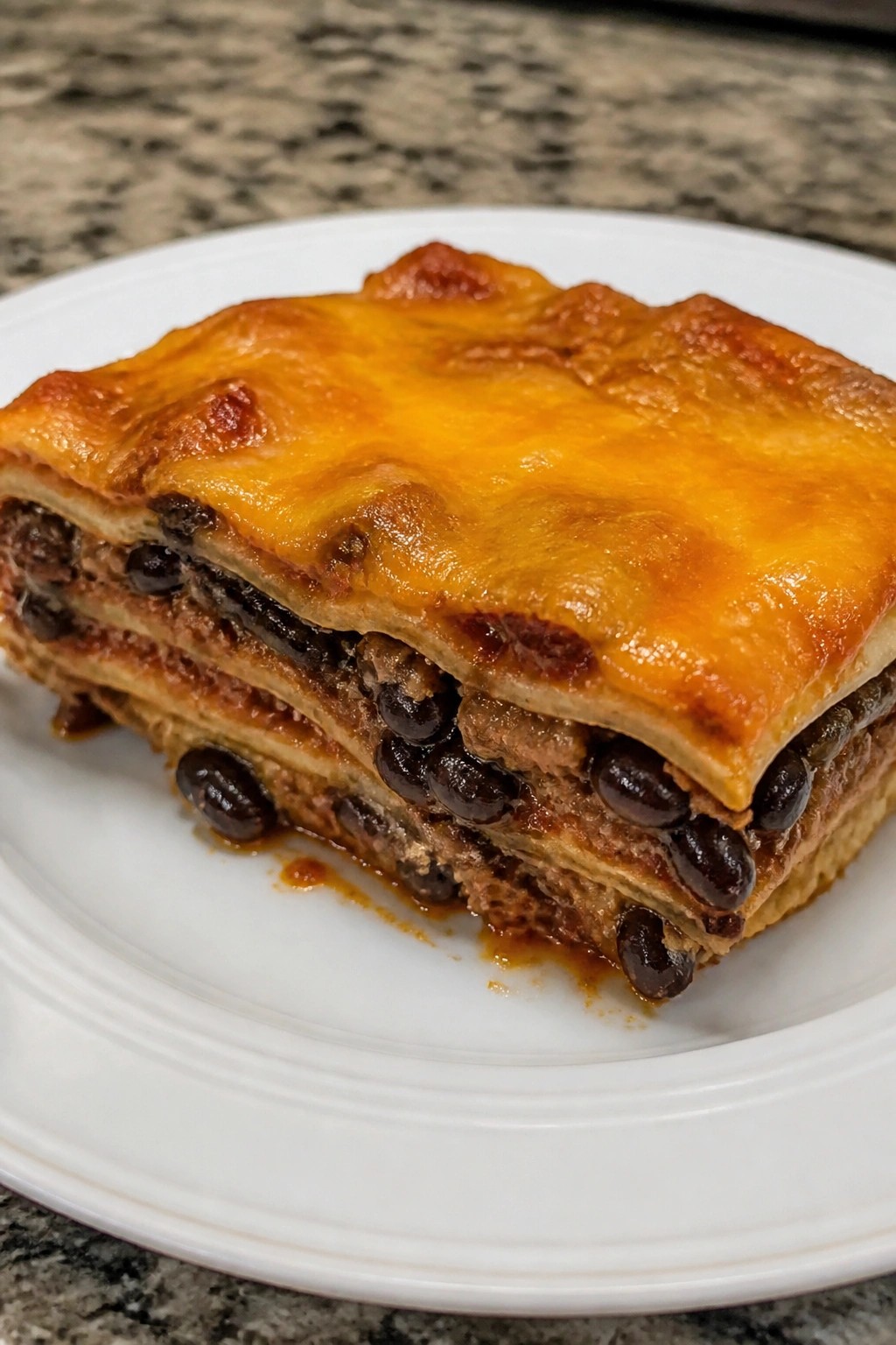 Beef and Black Bean Enchilada Casserole