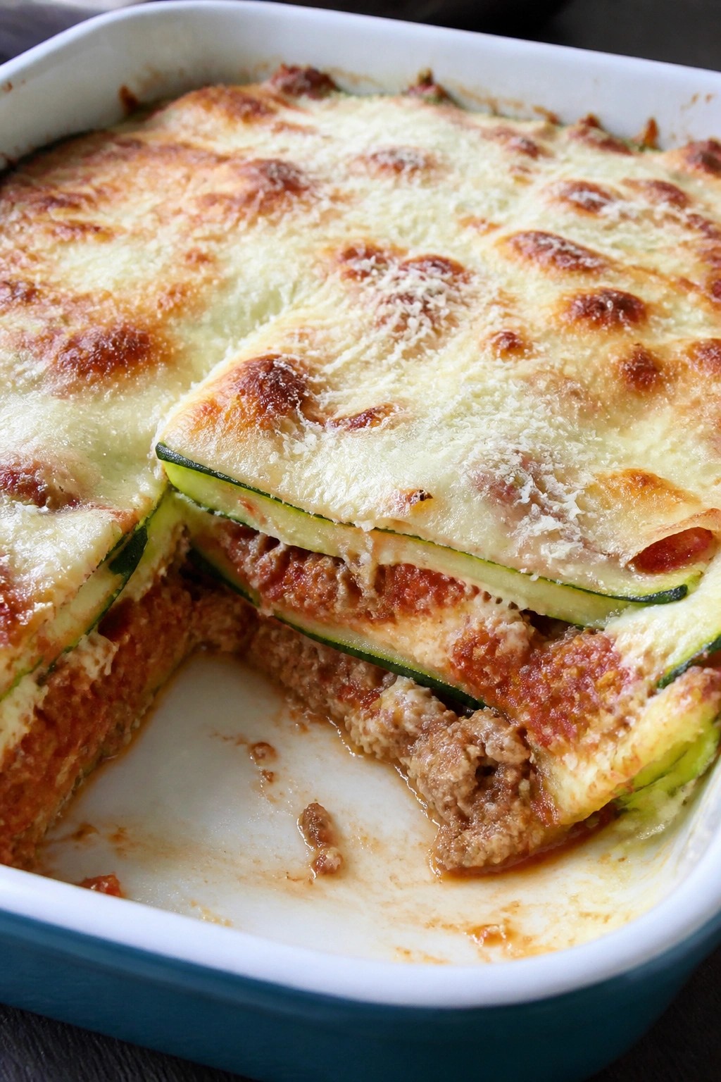 Ground Turkey and Zucchini Lasagna Casserole
