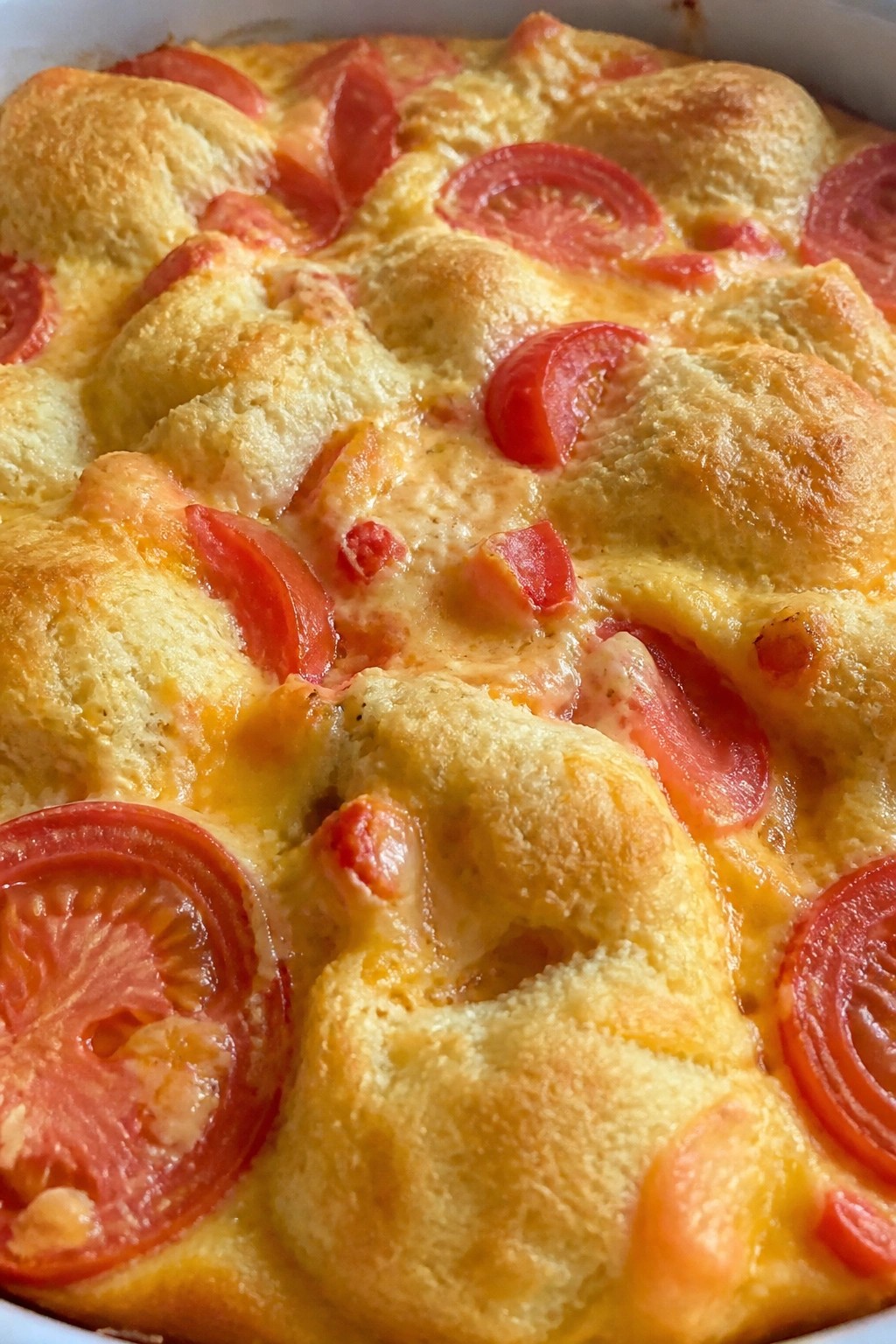 Pimento Cheese Tomato Biscuit Brunch Casserole