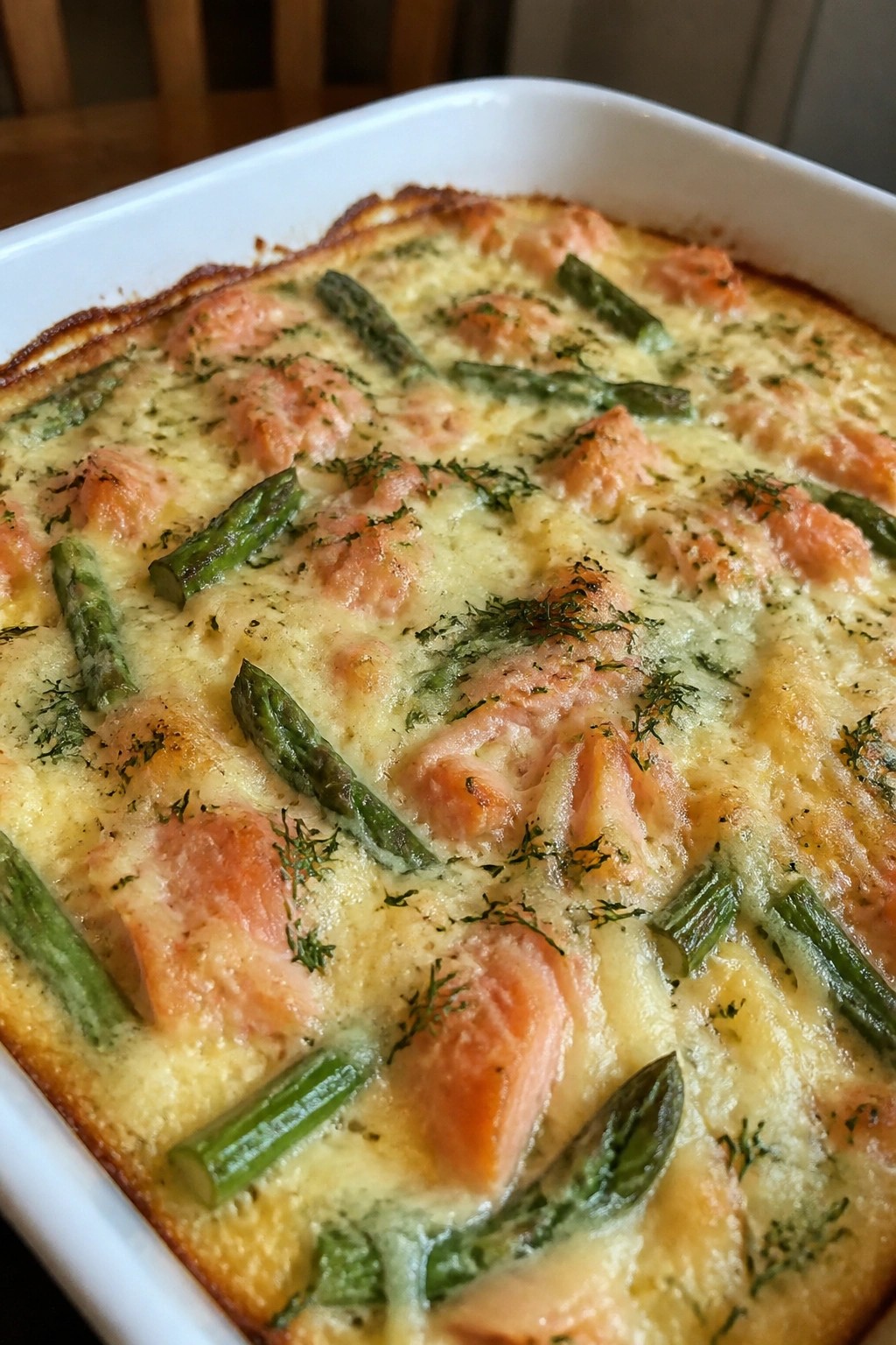 Smoked Salmon Asparagus Brunch Casserole