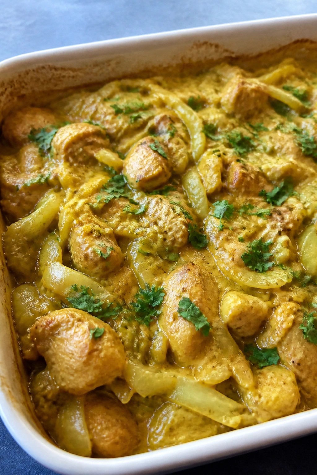 Coconut Curry Chicken Cabbage Casserole