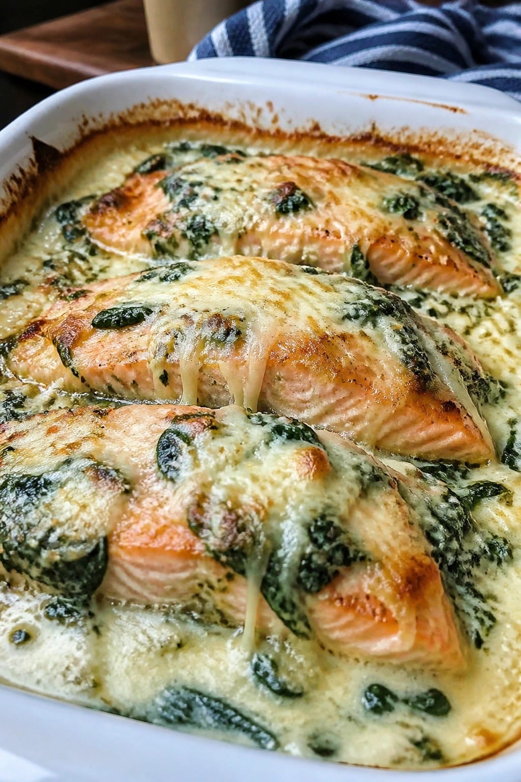 Florentine Salmon Spinach Bake