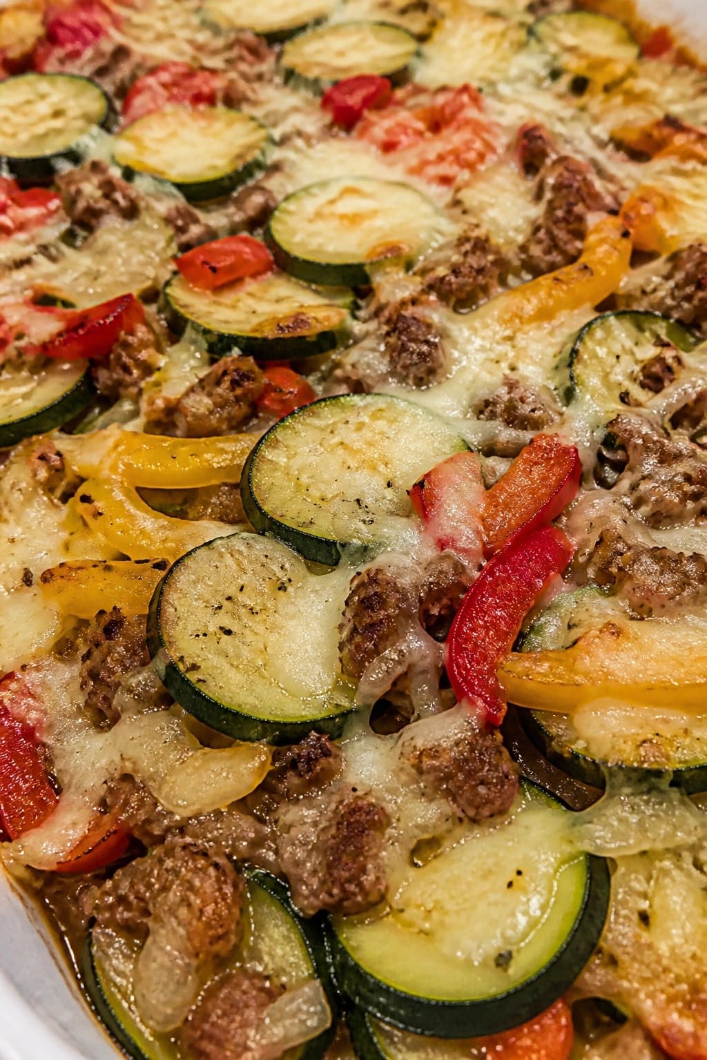 Italian Sausage and Pepper Zucchini Casserole