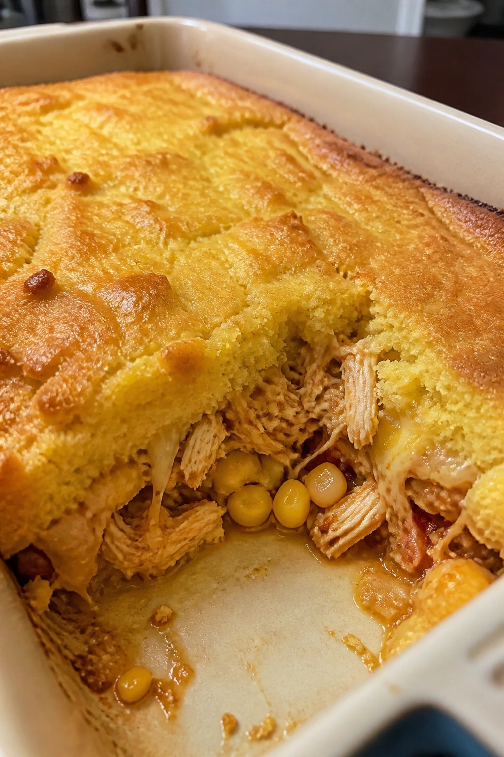 Spicy Chipotle Chicken Cornbread Casserole