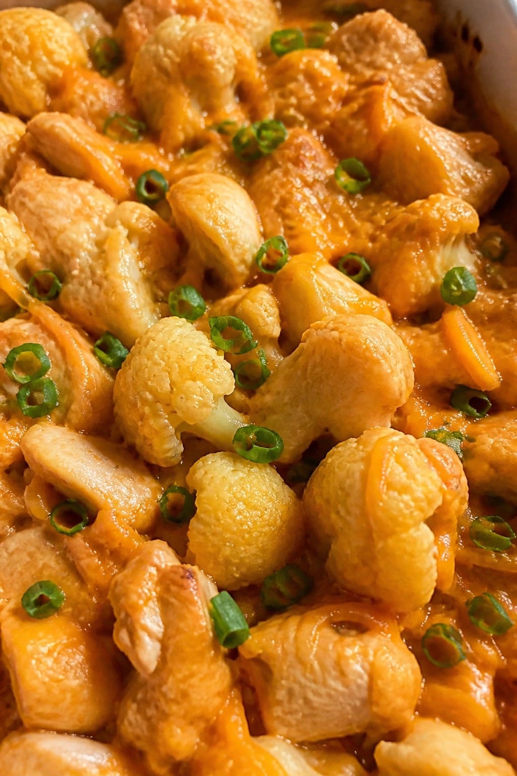 Buffalo Chicken Cauliflower Casserole