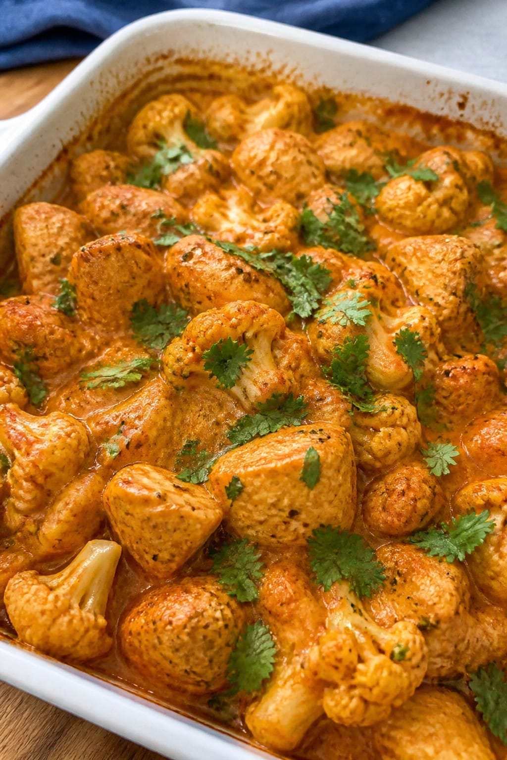 Chicken Tikka Masala Cauliflower Casserole