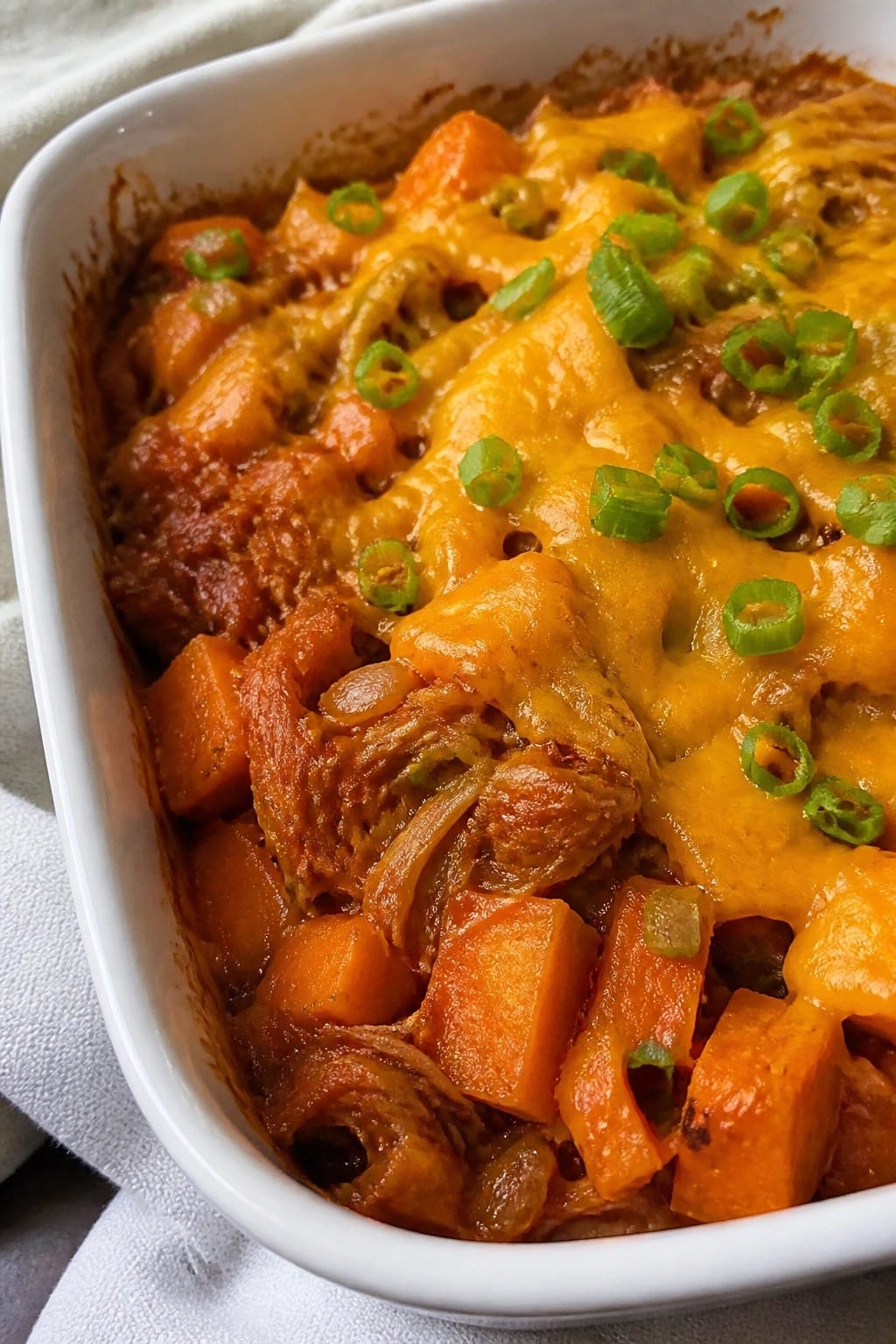 BBQ Pulled Pork and Sweet Potato Casserole