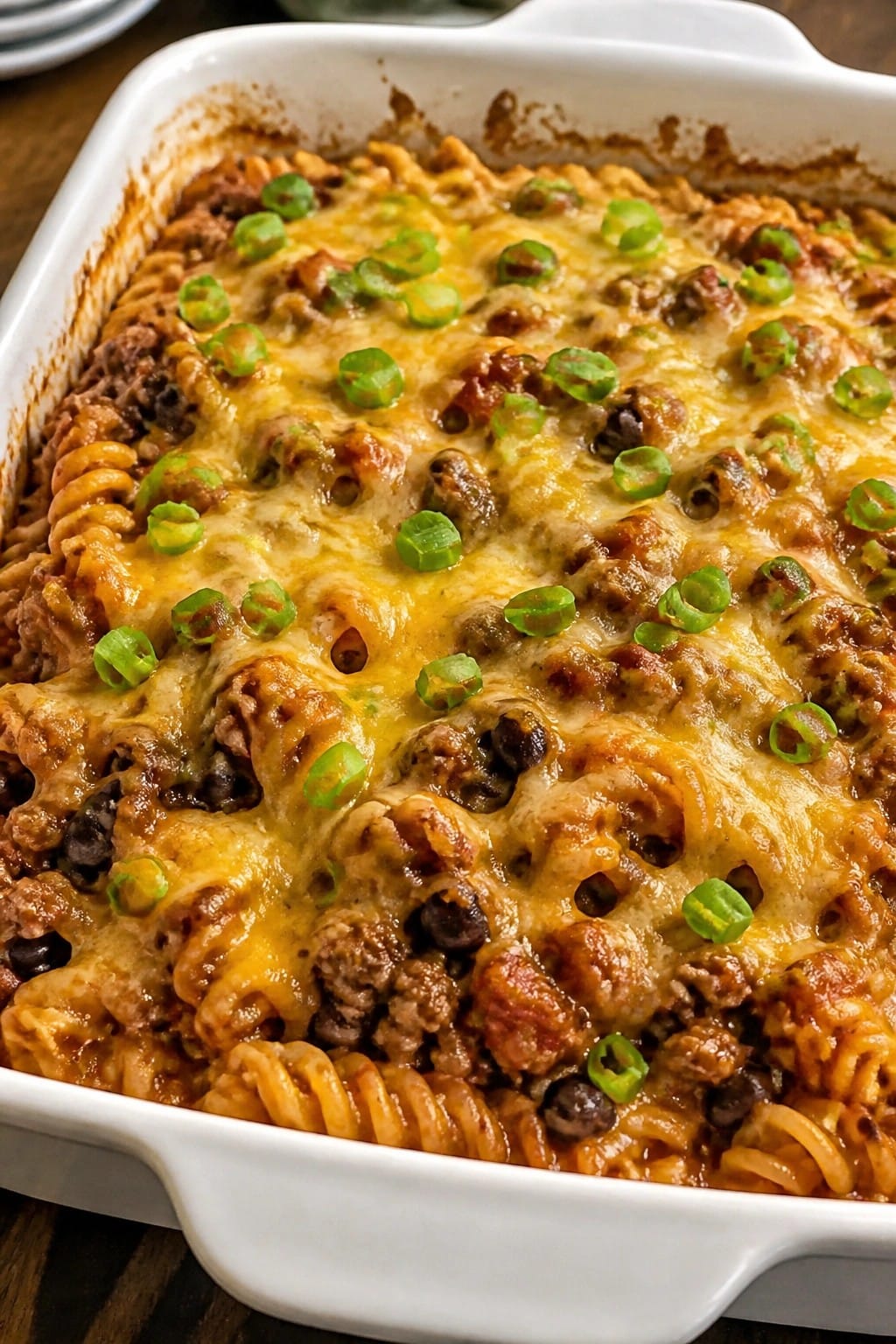 Beefy Taco Pasta Bake