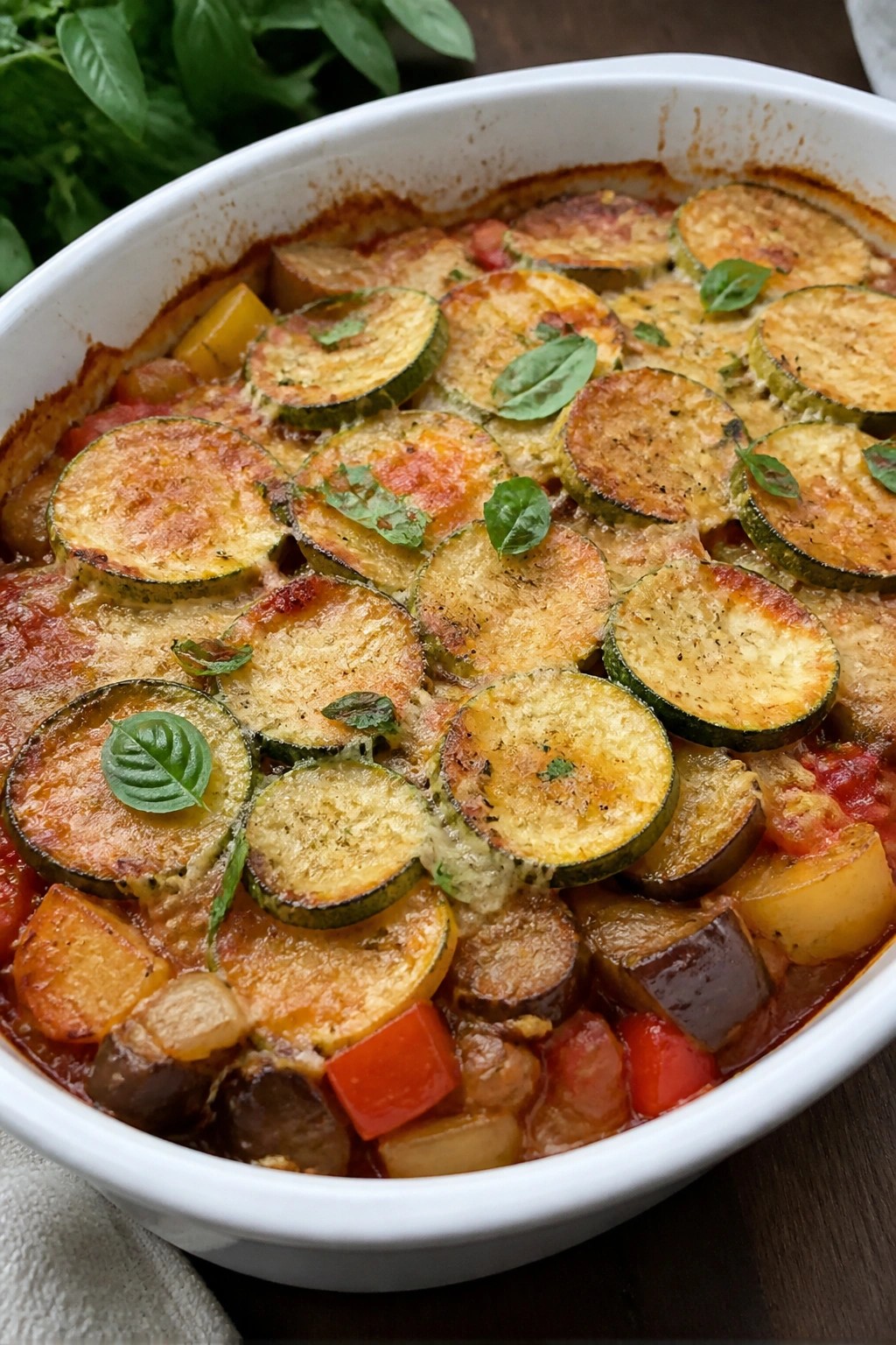 French Herbed Ratatouille Zucchini Gratin