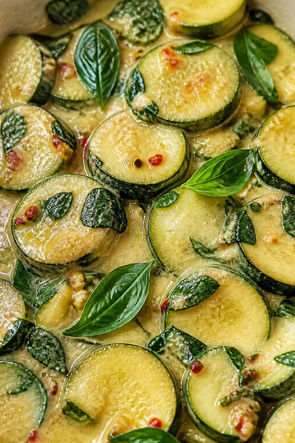 Thai Coconut Curry Basil Zucchini Casserole