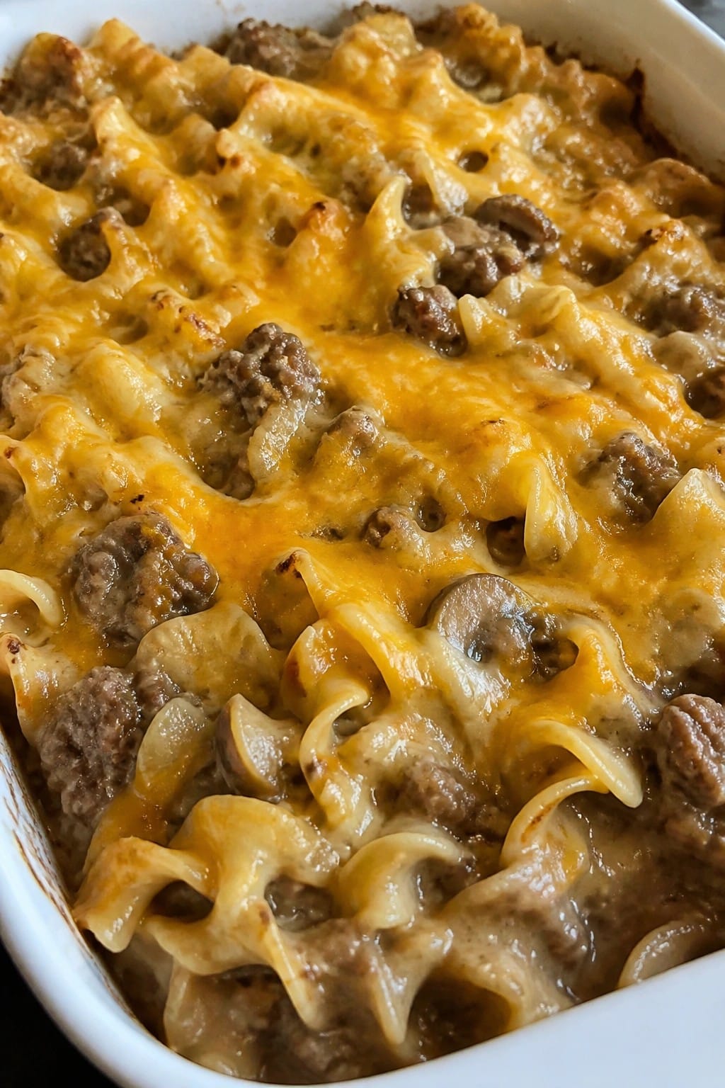 Beef Stroganoff Egg Noodle Casserole