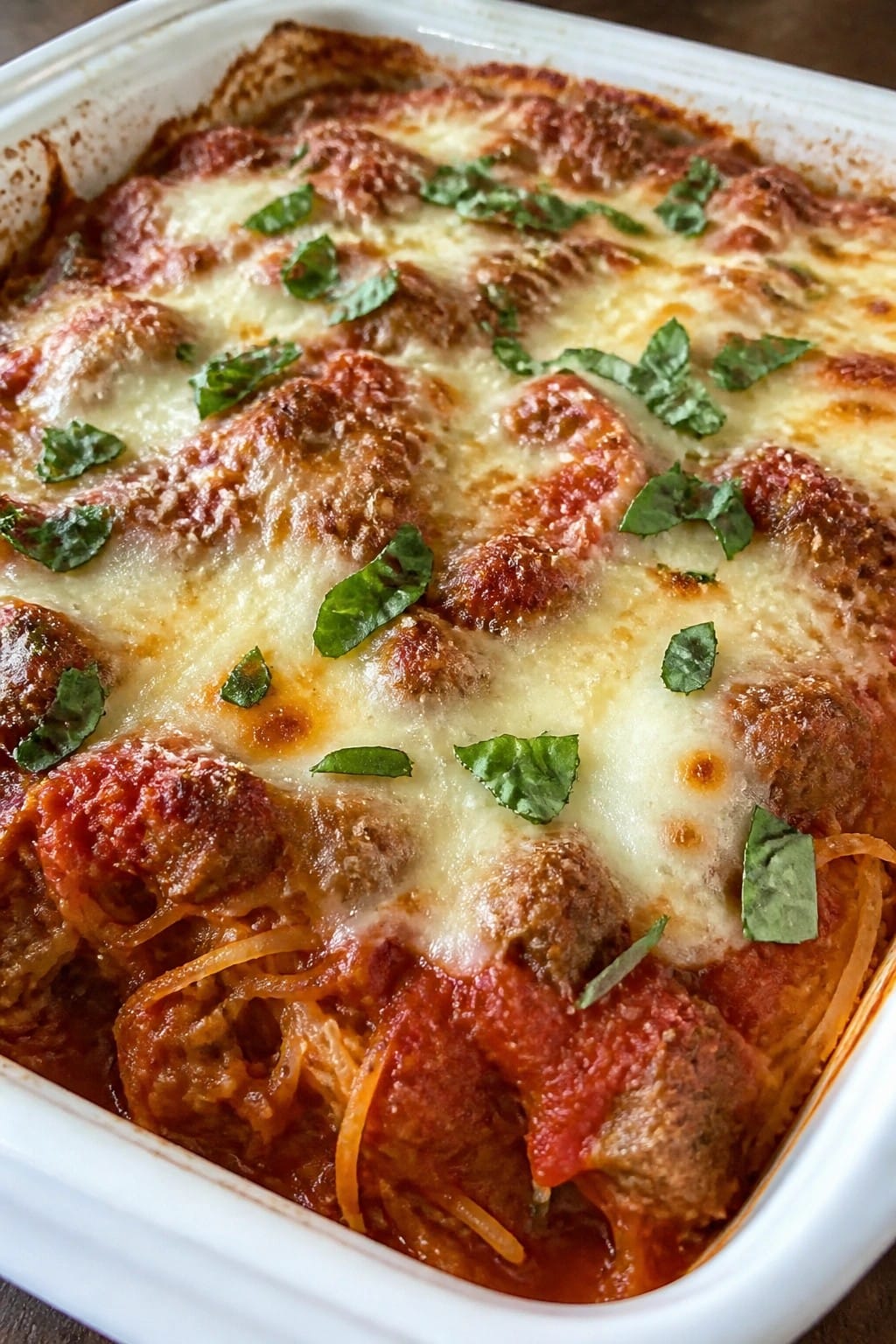 Spaghetti Squash Casserole with Italian Sausage and Marinara