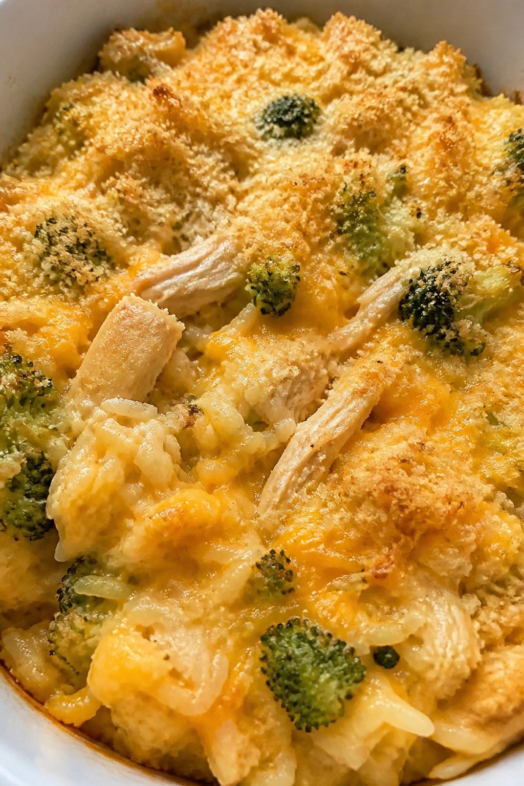 Cheesy Broccoli Rice Chicken Casserole