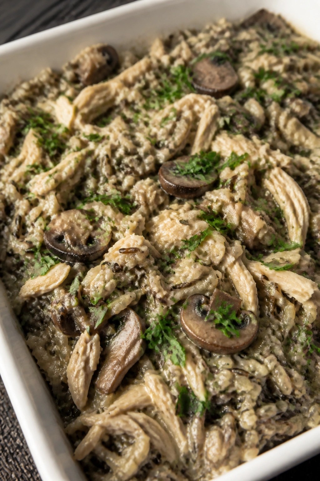 Wild Rice Mushroom Chicken Casserole