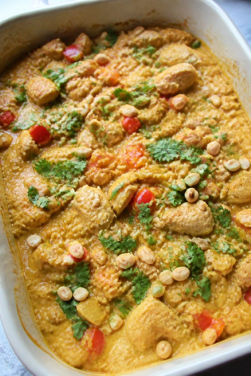 Thai Coconut Curry Chicken Rice Casserole