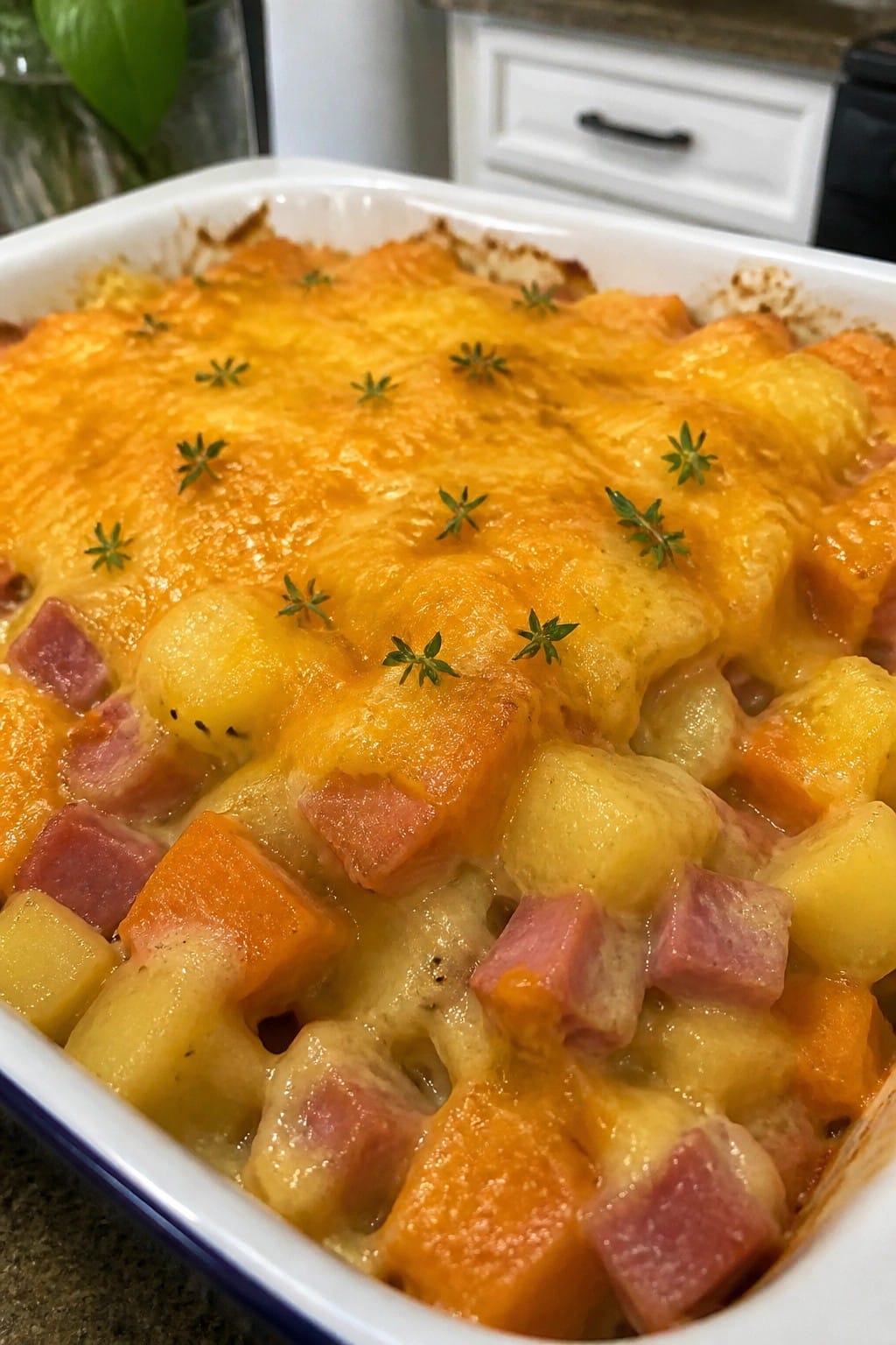 Ham and Sweet Potato Potato Casserole