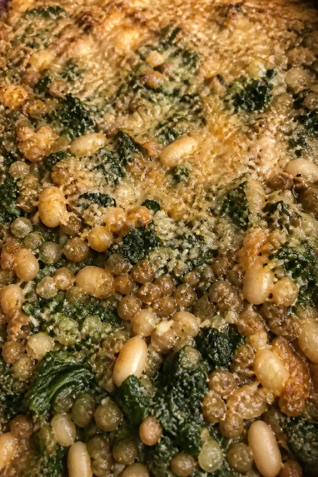 Lentil Kale and White Bean Casserole