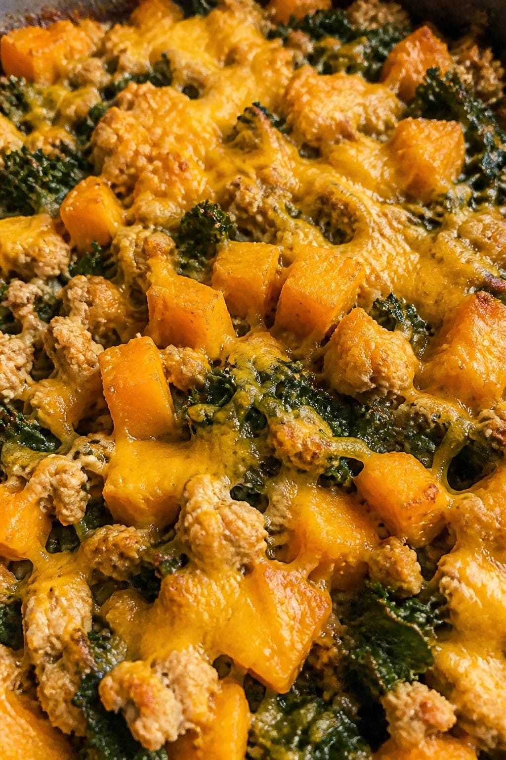 Butternut Squash Kale Turkey Casserole