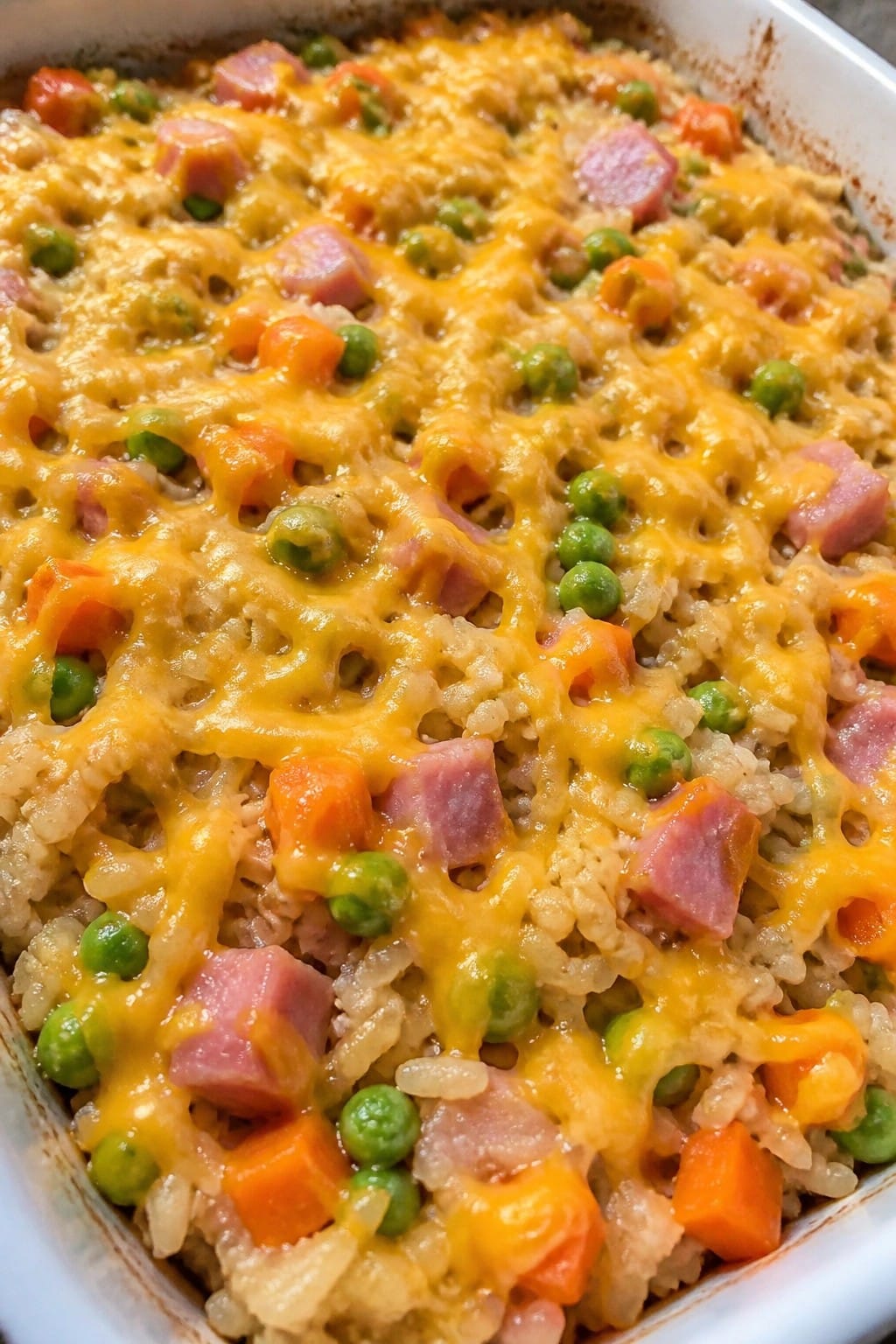 Ham Pea Carrot Brown Rice Casserole