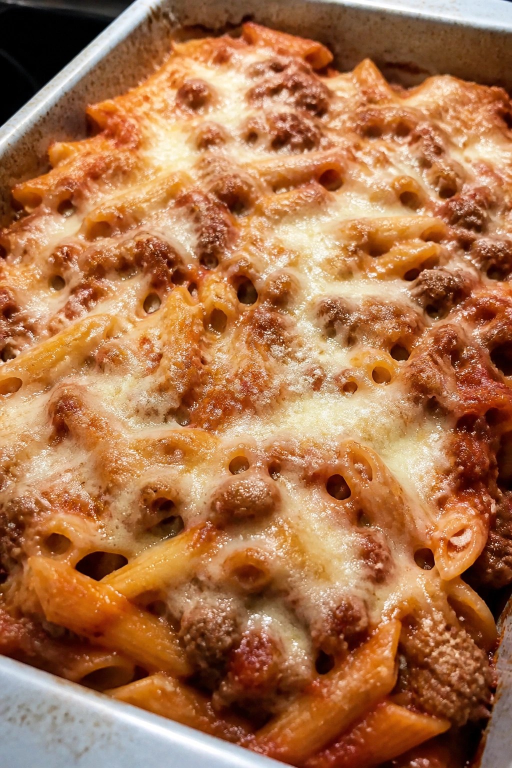 Hidden Veggie Beef Pasta Bake