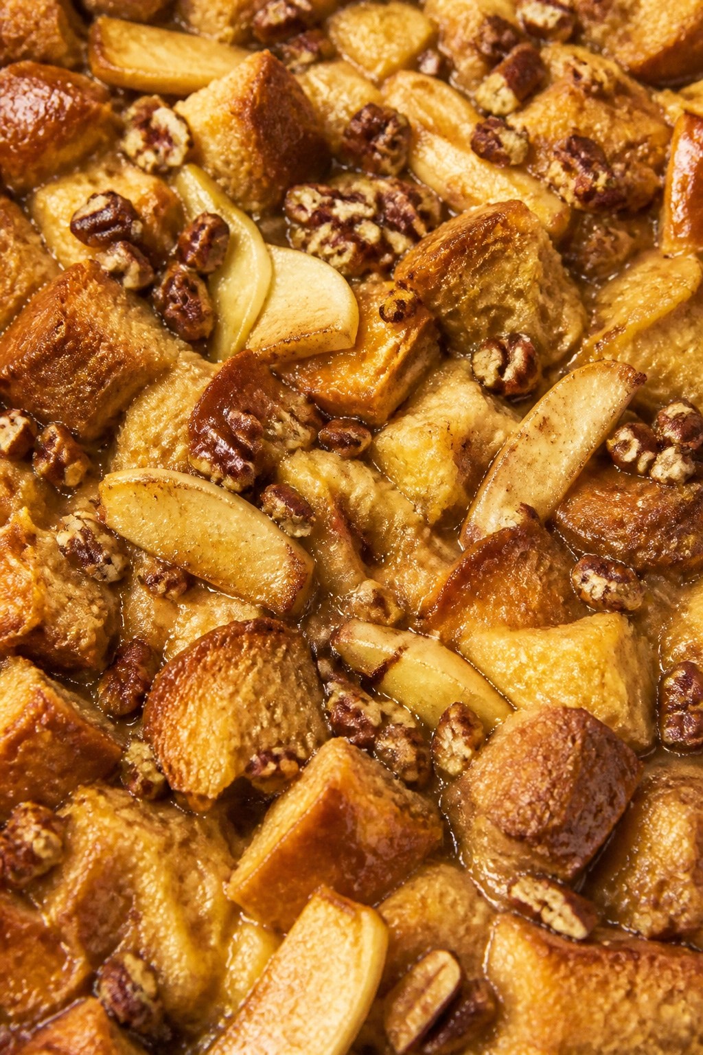 Caramel Apple Pecan French Toast Casserole