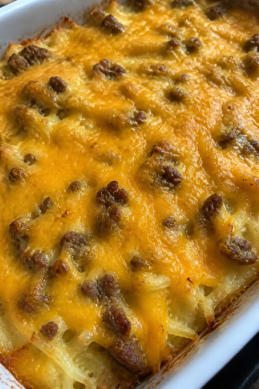 Cheesy Sausage and Hash Brown Breakfast Casserole