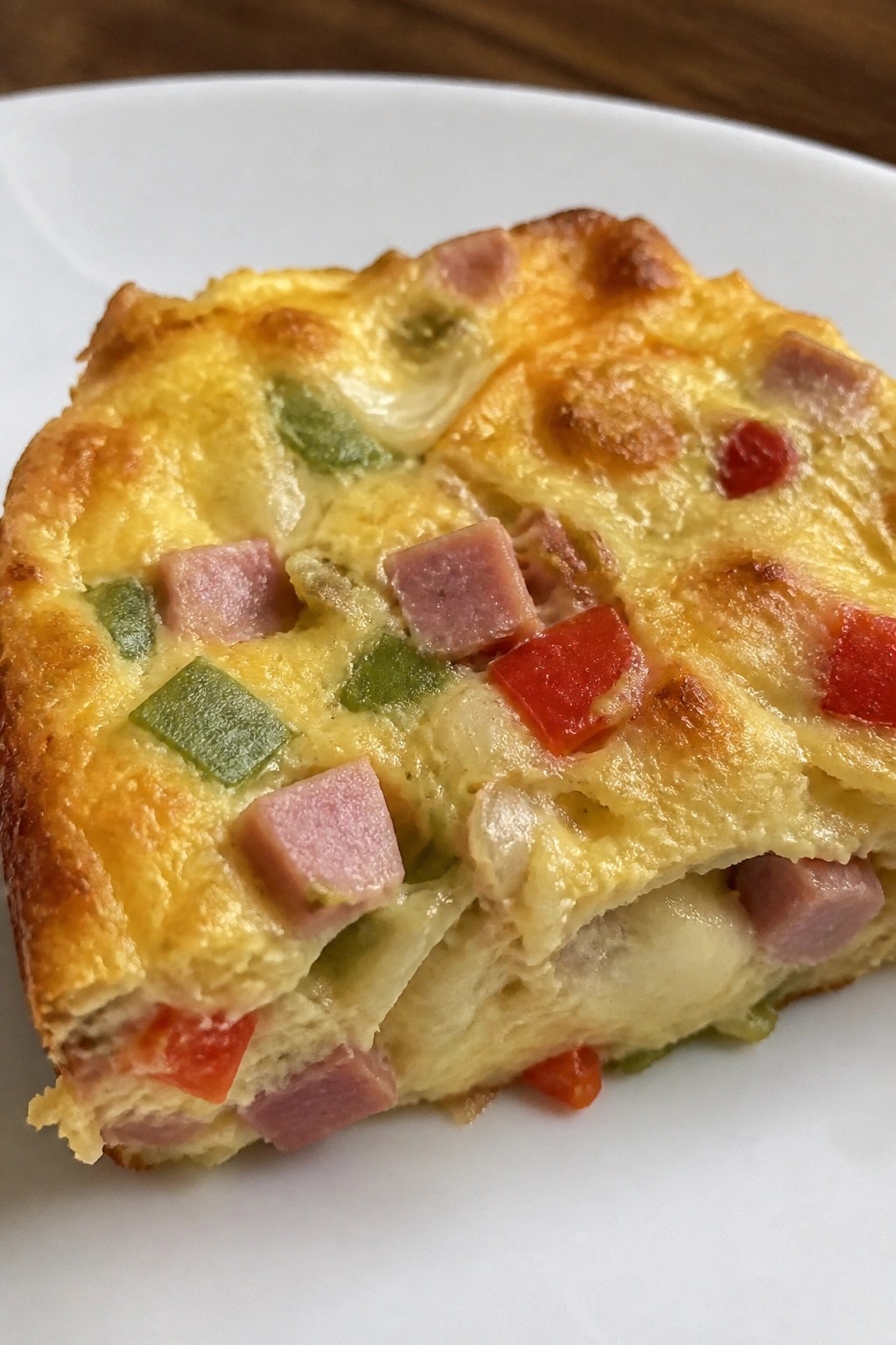 Ham, Pepper, and Swiss Denver-Style Casserole