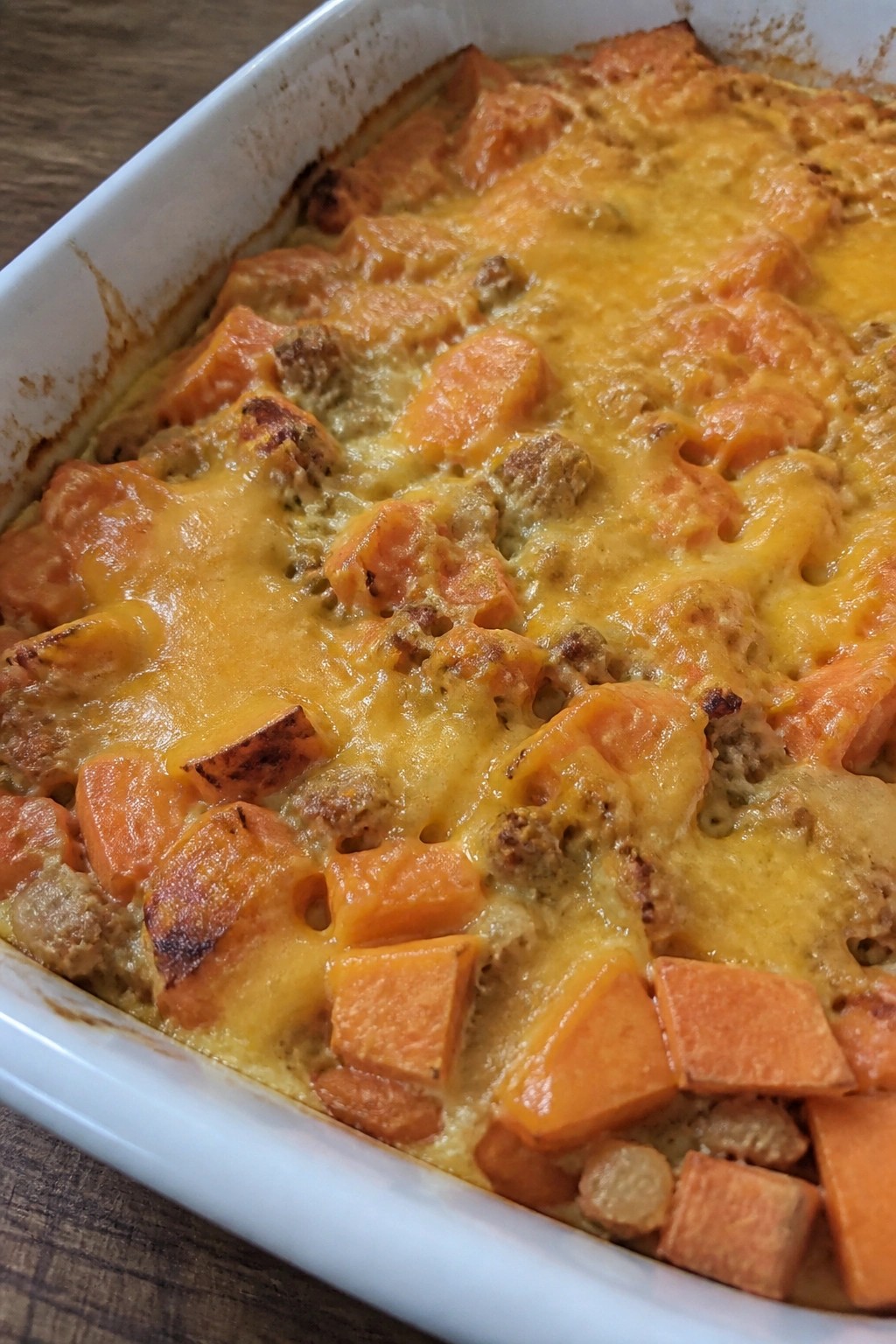 Sweet Potato and Turkey Sausage Casserole
