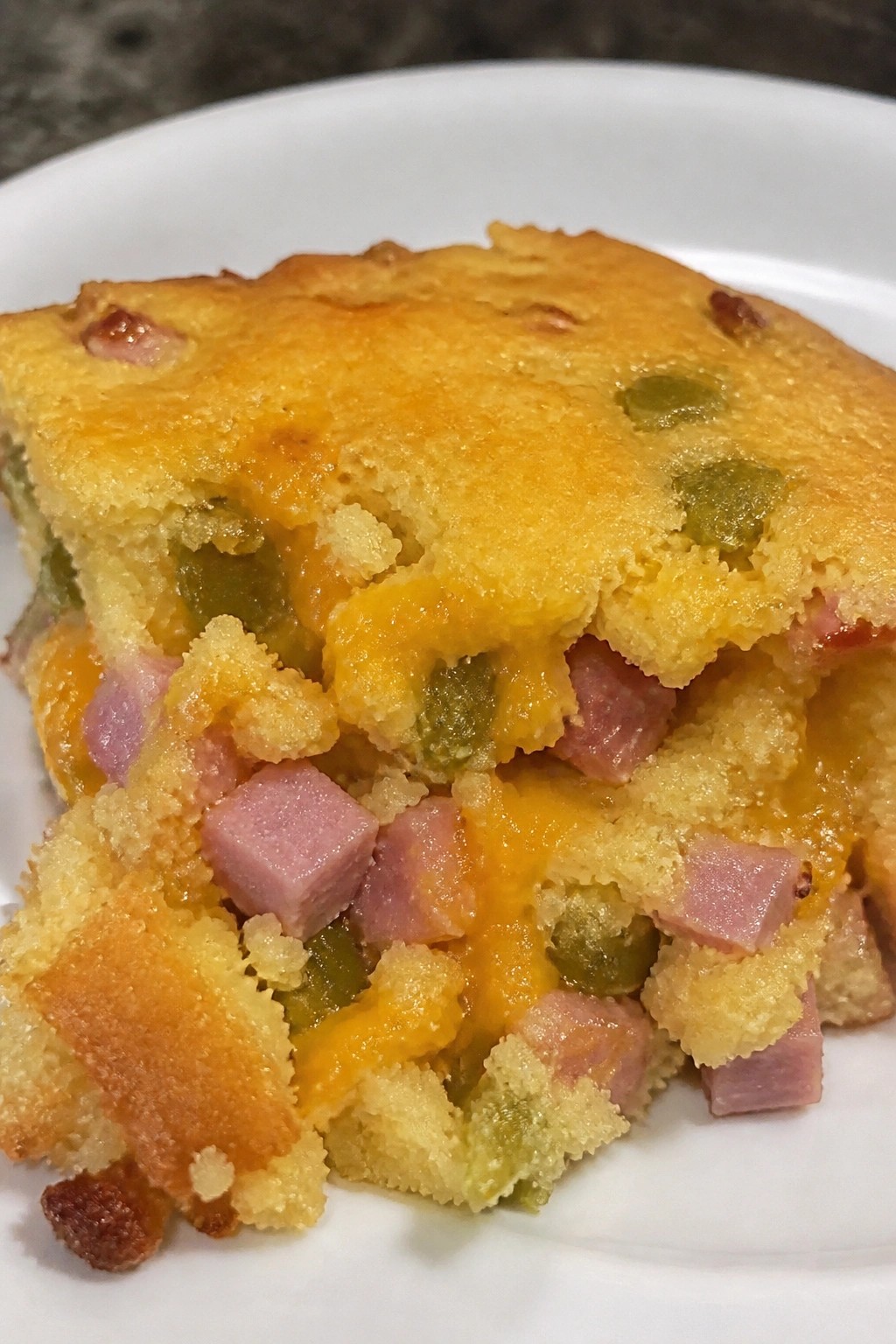 Jalapeno Cornbread Ham Casserole