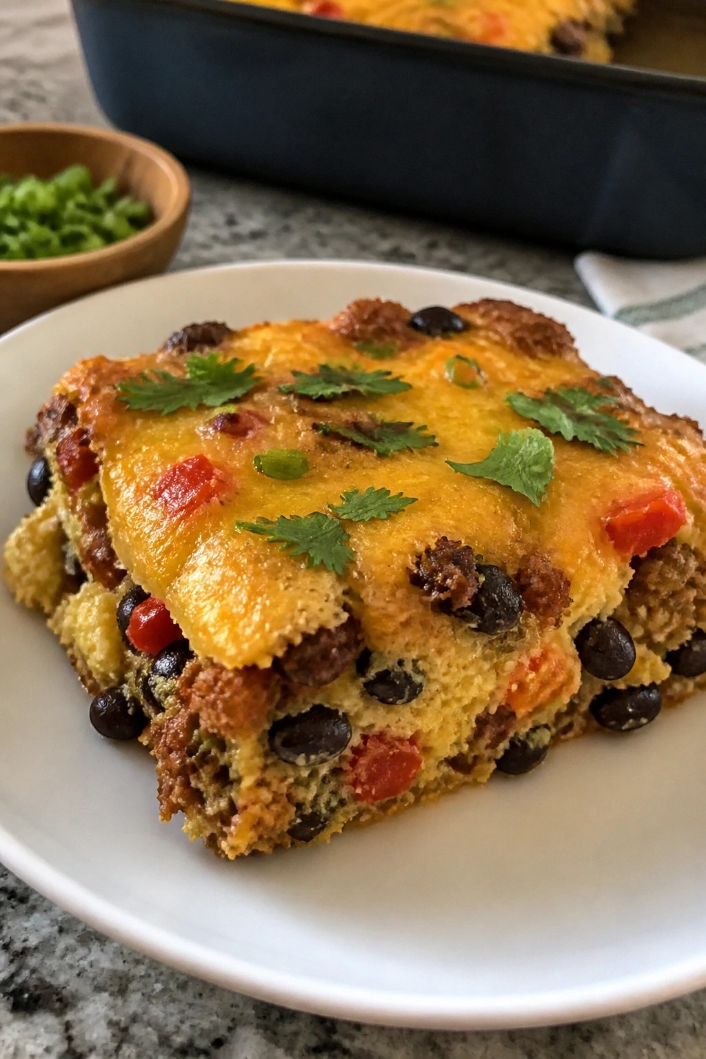 Chorizo Black Bean Breakfast Casserole