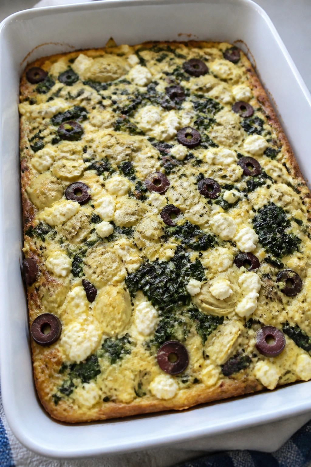 Greek Olive Artichoke Egg Casserole