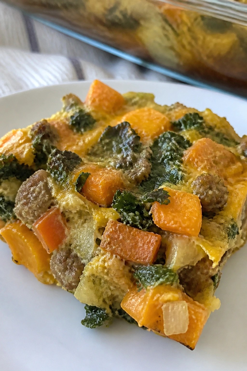 Sweet Potato Kale Sausage Casserole