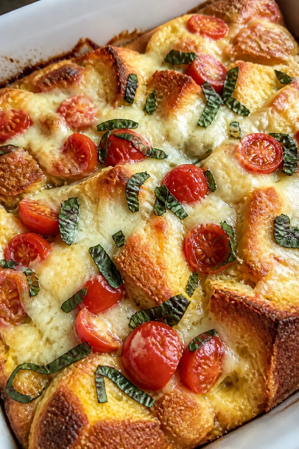 Tomato Basil Mozzarella Casserole