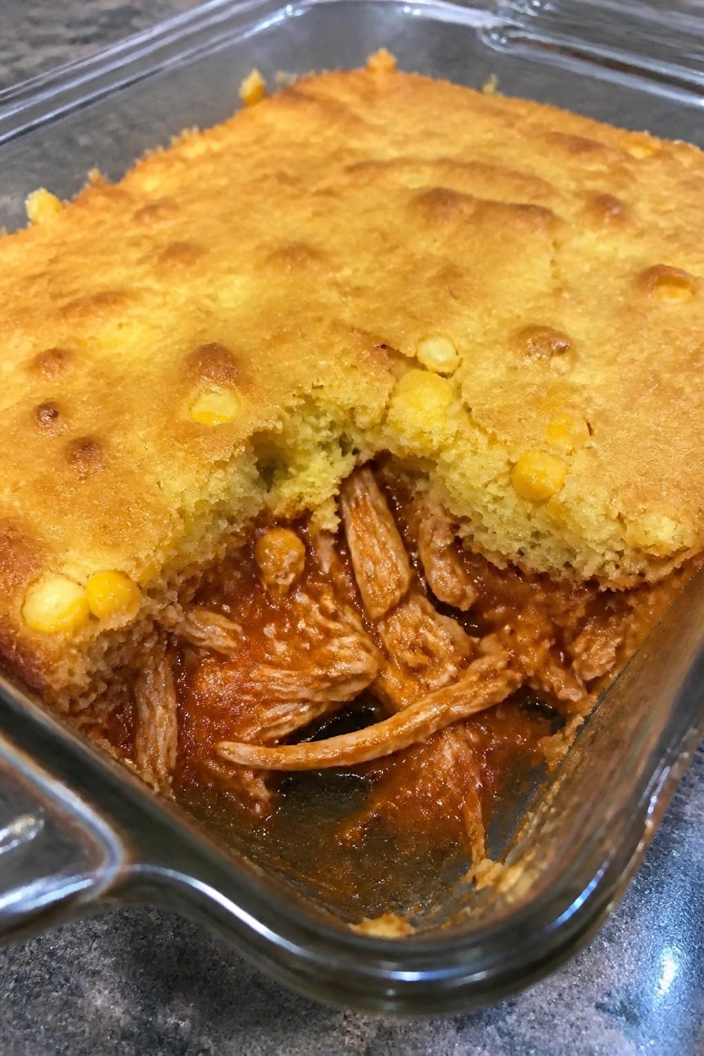 BBQ Chicken Cornbread Casserole