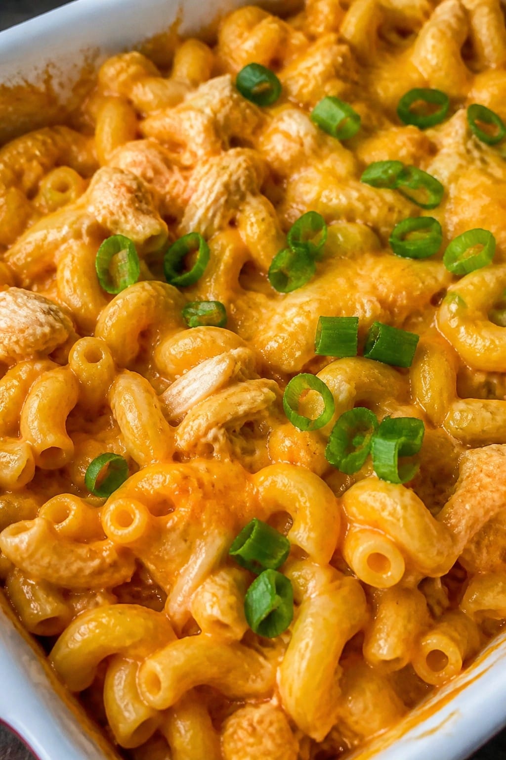 Buffalo Chicken Macaroni Casserole