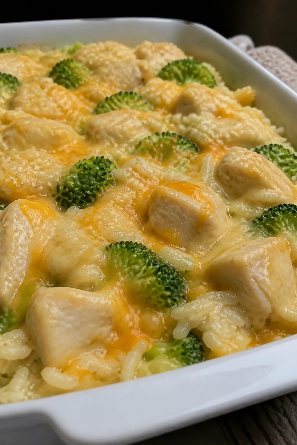 Cheesy Chicken Broccoli Rice Casserole
