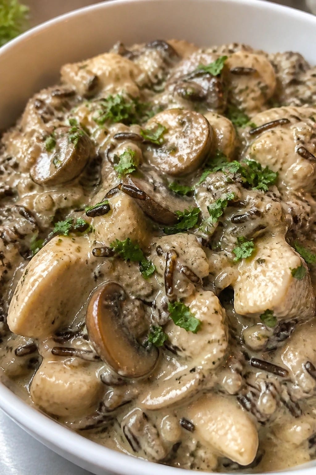 Creamy Mushroom Wild Rice Casserole