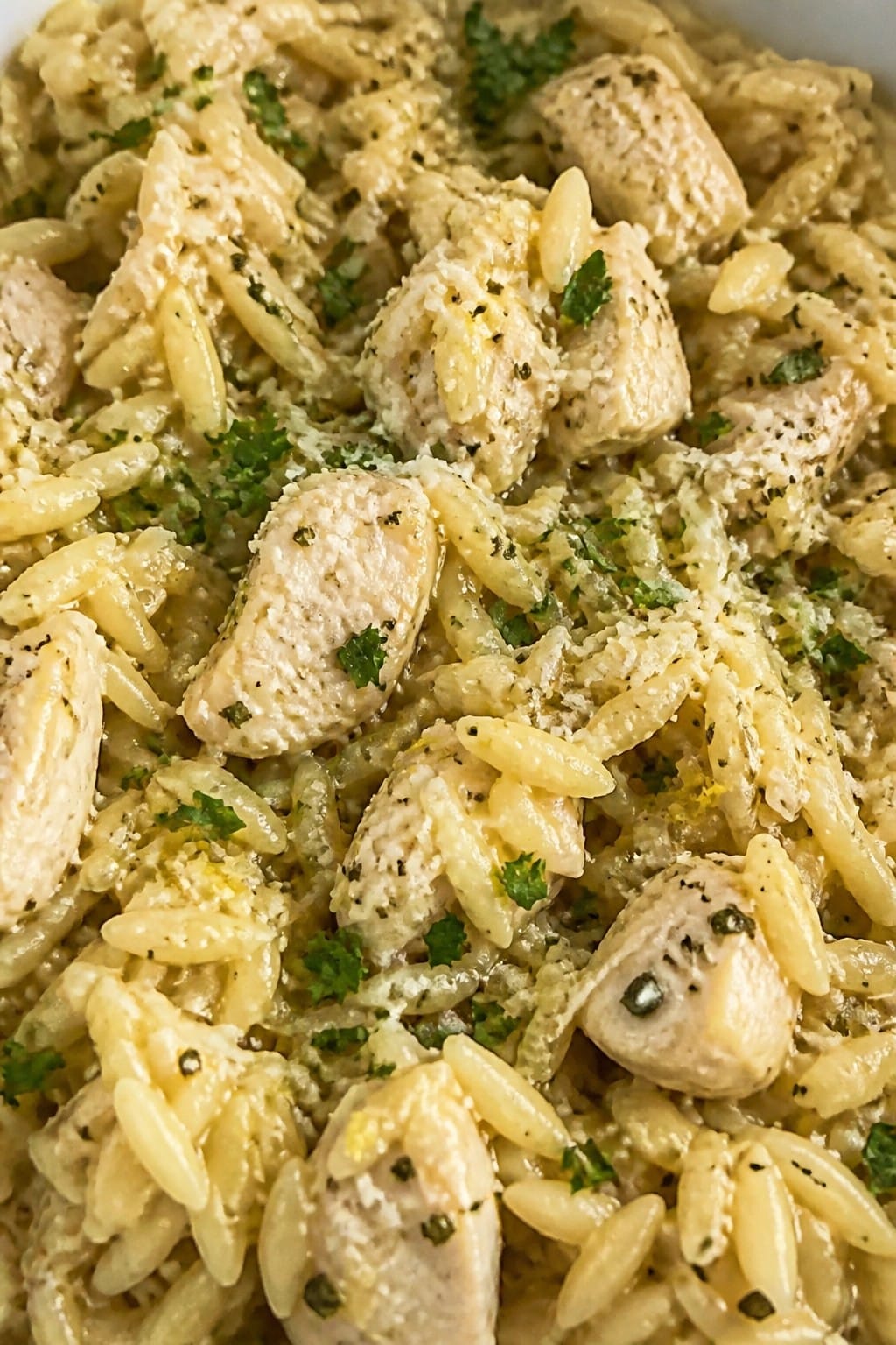 Lemon Herb Chicken Orzo Casserole