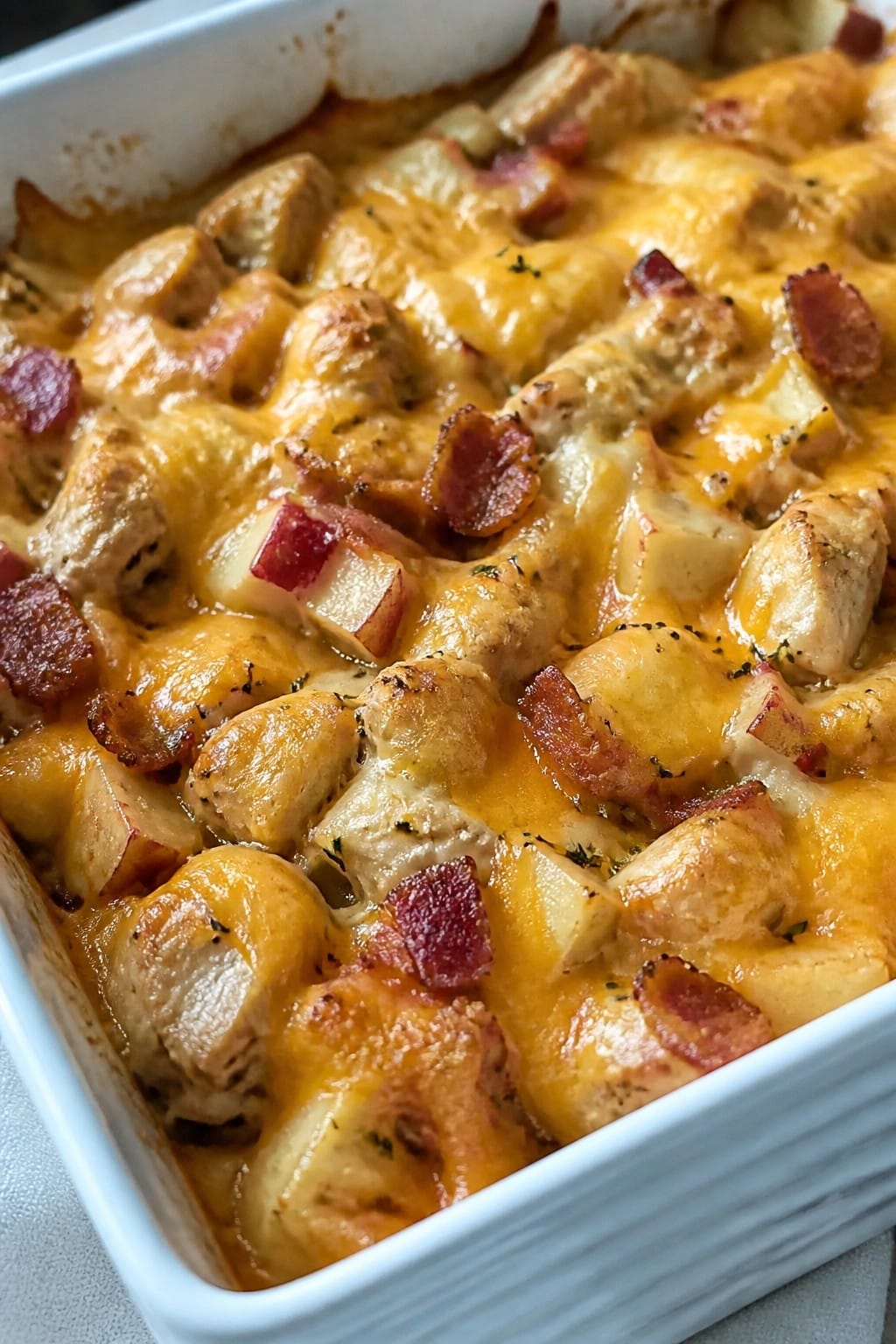 Apple Bacon Cheddar Chicken Casserole