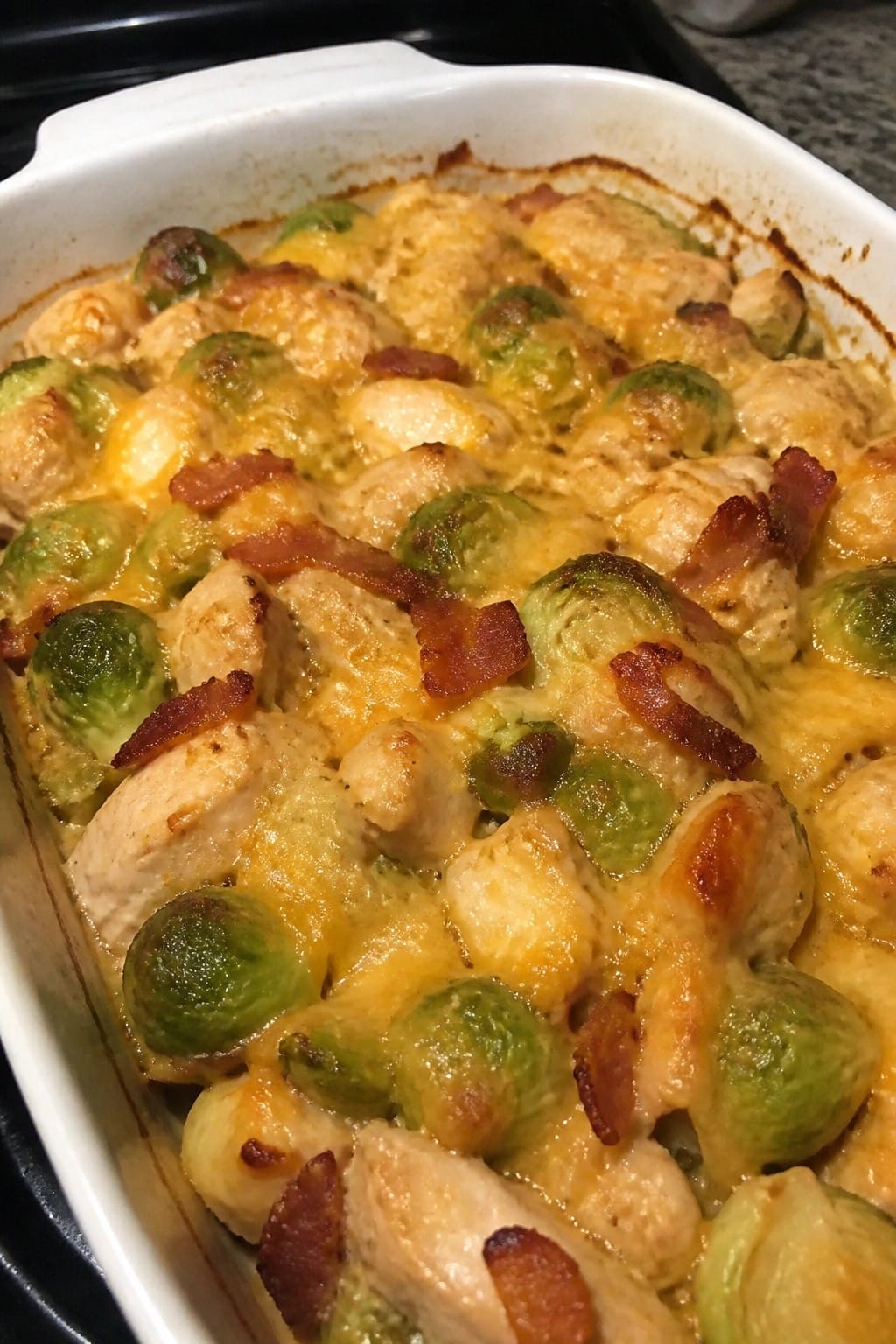 Brussels Sprouts and Bacon Chicken Casserole