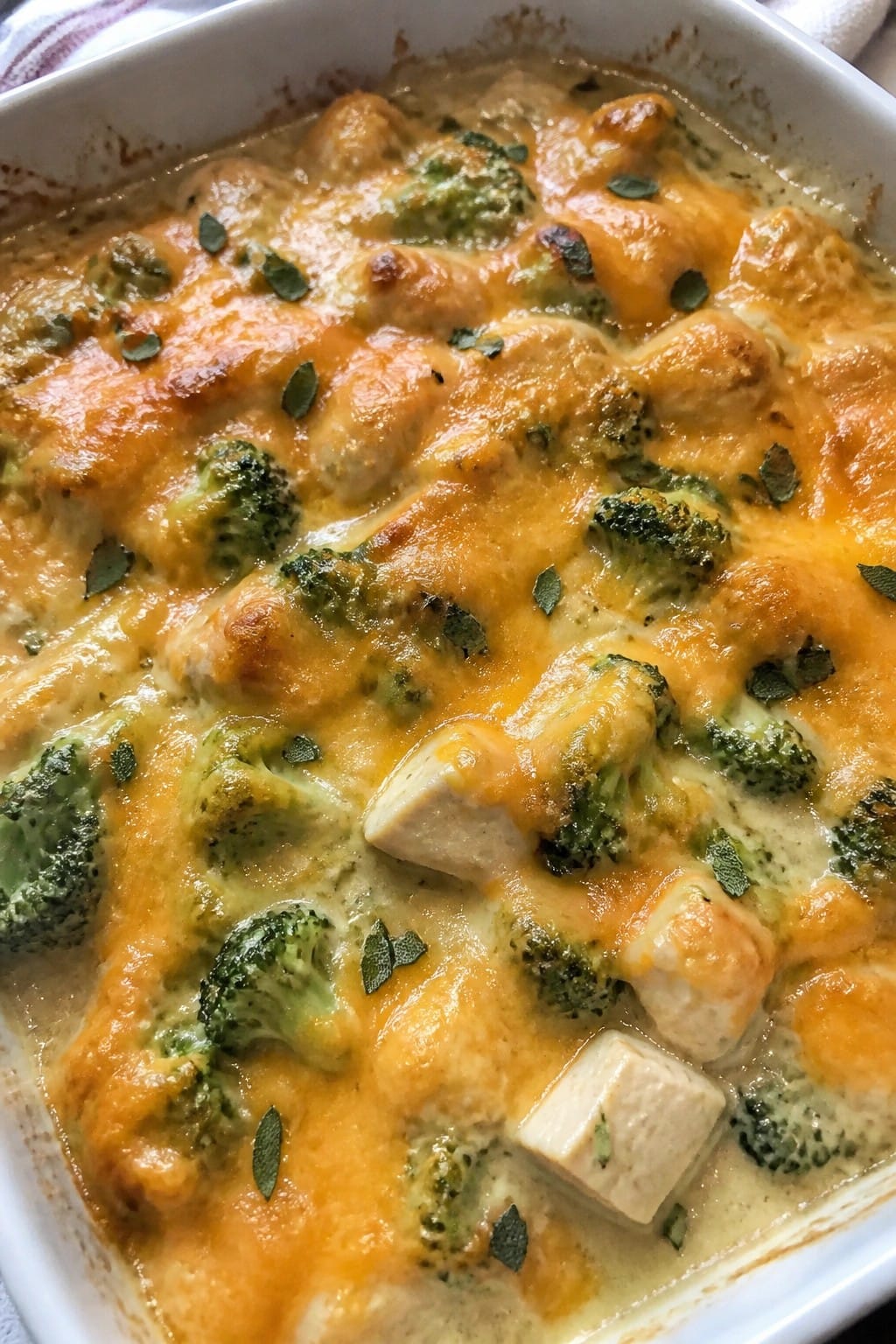 Cheesy Broccoli Chicken Casserole with Sage