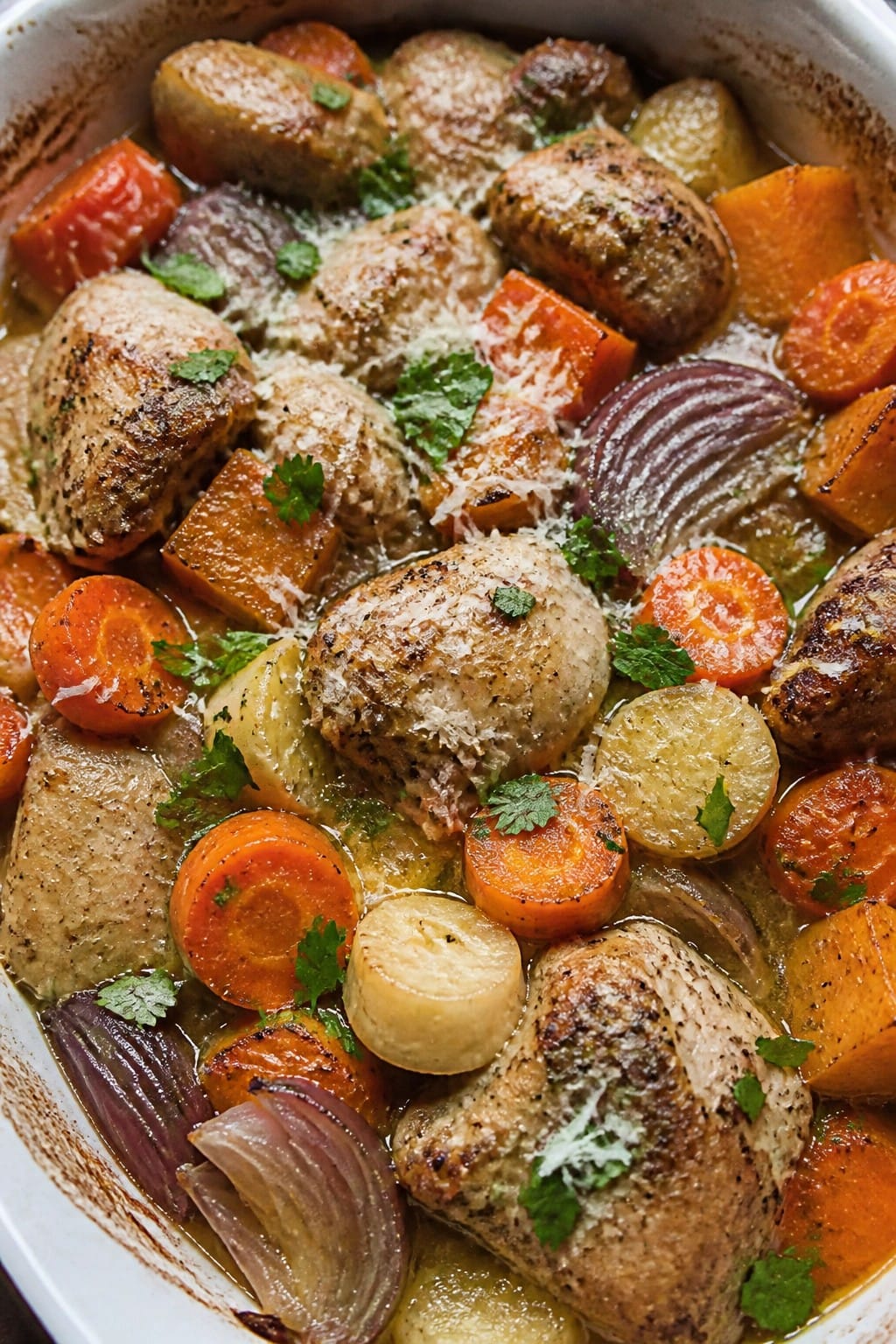 Roasted Root Vegetable Chicken Casserole
