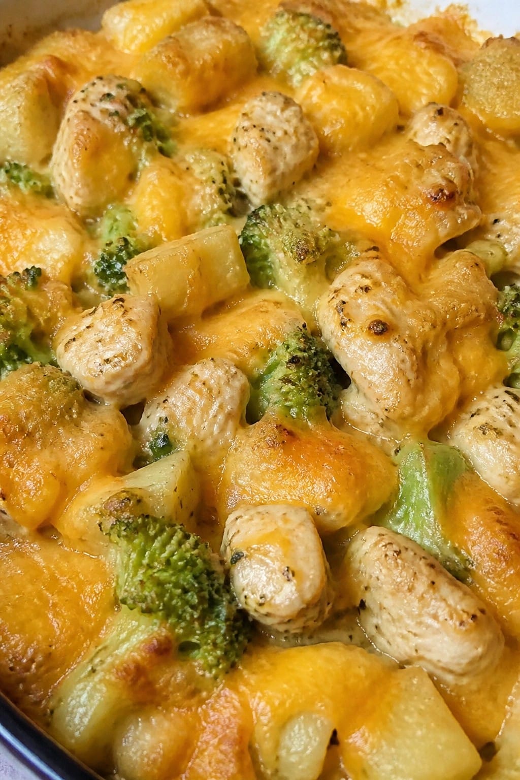 Broccoli Cheddar Chicken Potato Casserole