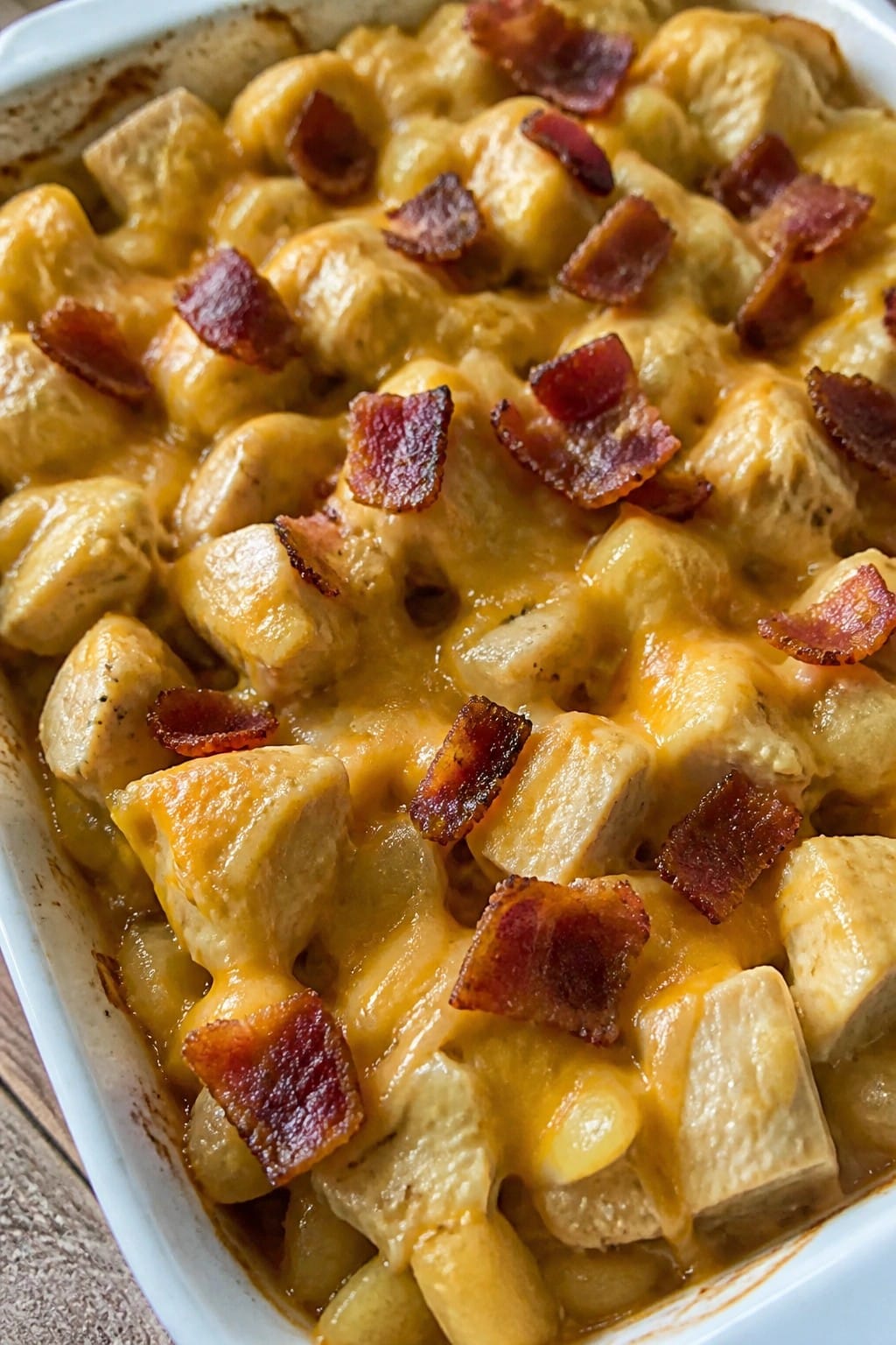 Cheesy Bacon Chicken Potato Casserole