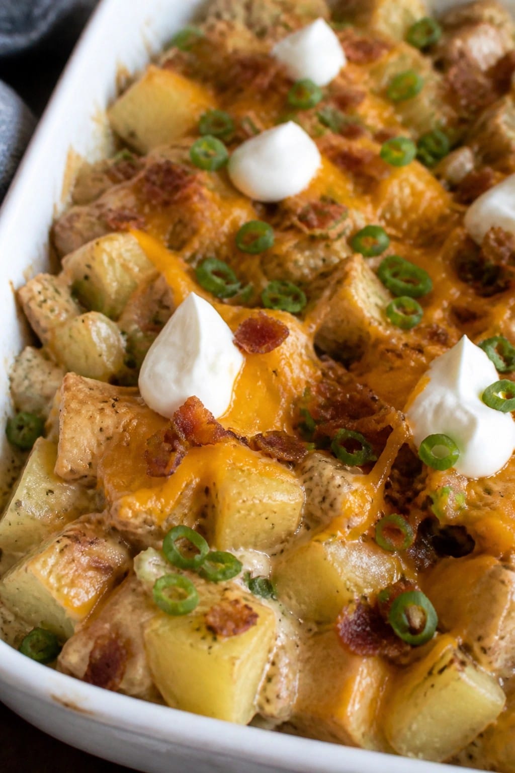 Loaded Ranch Chicken Potato Casserole