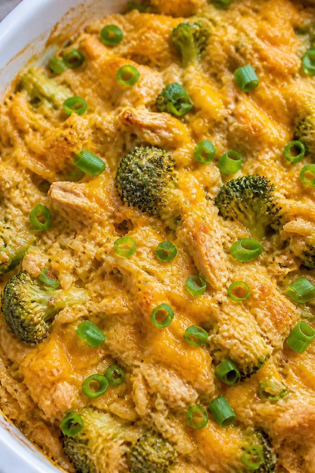 Buffalo Chicken Rice and Broccoli Bake
